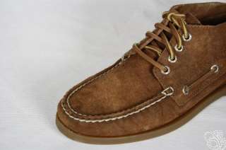 Sperry Top Sider Authentic Original Chukka Choco Suede Mens Boots 