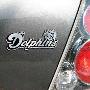 Miami Dolphins NFL Silver Auto Emblem