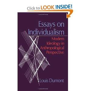   on Individualism Modern Ideology in Anthropological Perspective