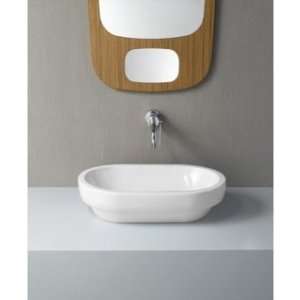  GSI 668611 Oval Shaped White Ceramic Vessel Bathroom Sink 
