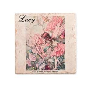  personalized sweet pea flower fairy tile