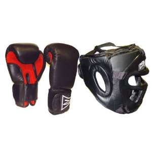  16oz Boxing gloves & Headgear Size L Set Sports 