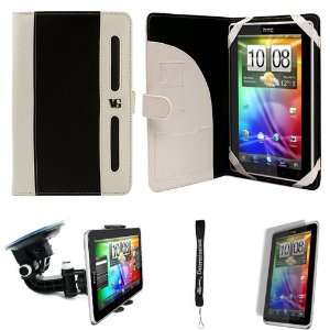 com Black White Protective Slim and Durable Professional Faux Leather 
