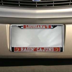 Louisiana Lafayette Ragin Cajuns Chrome License Plate Frame