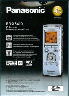   RR XS410 4GB IC Digital Voice Recorder w/USB to PC Link White  