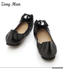   Elegant Crystal Ballet Shoes Flat in Black or Metallic Tin  