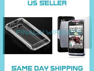   Transparent Snap On Hard Case +LCD Screen Cover HTC Merge ADR 6325