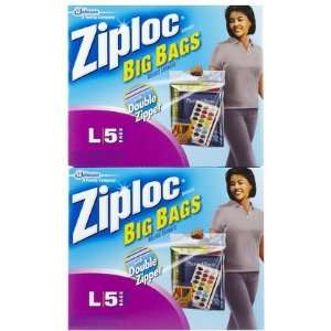 Ziploc Big Bag Large Double Zipper, 5 ct 2 ct (Quantity of 