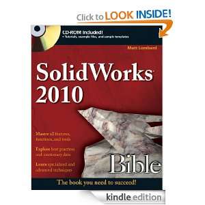 SolidWorks 2010 Bible Matt Lombard  Kindle Store