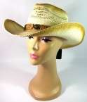 Texas Longhorn Button Band Cowboy Western Straw Hat  