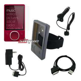   LCD Protector+Wall+Car Charger+USB Cable for Microsoft Zune 80GB 120GB