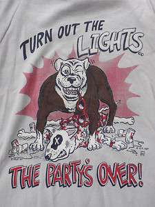 VTG 80s Spuds Mackenzie Party Over Animal Sweatshirt Bud Light Funny 