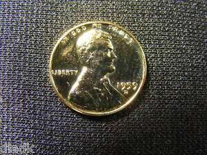 1959 D Lincoln Cent Error? Gold Color  