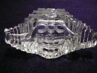 VTG Czech Cut Glass Crystal Perfume Bottle & Stopper  