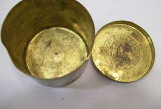 Paper Fasteners Round Brass Tin Container  