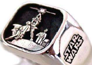 Solid Sterling Silver 925 STAR WARS Ring  
