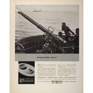   Ad Synthane Plastic Anti Aircraft Gun Navy Gunners   Original Print Ad