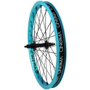  Cinema Tungsten Front BMX Bike Wheel   Aqua Anodized 