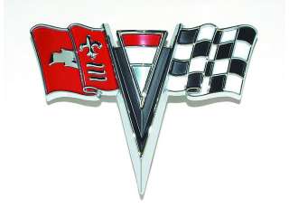 63 64 Corvette Cross Flag X Front Nose Emblem USA 1964  