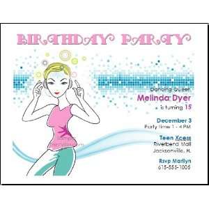 Teen Music Girl Party Invitation