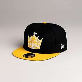 New Era 5950 Cap LA Kings Fitted Hat Black & Yellow NHL  