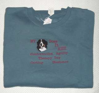 Bernese Mountain Dog Embroidered Sweatshirts  