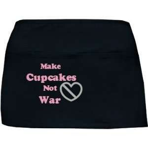  Make Cupcakes Not War Custom Waist Apron with Pockets 