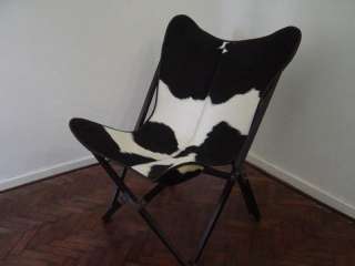 COWHIDE TRIPOLINA CHAIR FOLDABLE BUTTERFLY  