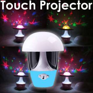   LED Mushroom Touch Lamp Projector Night Colorful Light Baby  