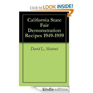 California State Fair Demonstration Recipes 1949 1959 David L 