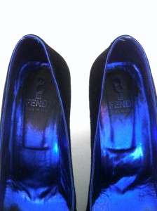 Fendi Black Suede Pumps Size 9.5 Ladies  