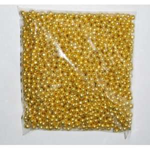  French Metallic Dipped Gold Beads with 6 MM Diameter   8 