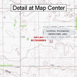  USGS Topographic Quadrangle Map   Salt Lake, South Dakota 