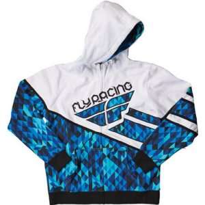   Fly Racing Kinetic Hoody, Blue/White, Size Lg, 354 0081L Automotive