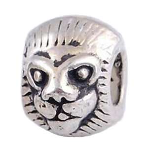  Lion Head Charm Bead   Fits Pandora Charm & Bead Bracelets 