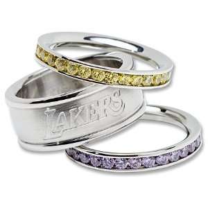   Los Angeles Lakers Cubic Zirconia Ring Set GEMaffair Jewelry