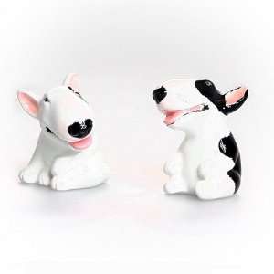  Bull Terrier Salt and Pepper Shaker Set With a Bit of 
