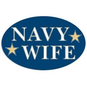  Oval Navy Wife Sticker 