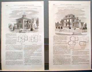 1866 Philadelphia Archtect Published House Floor Plans  