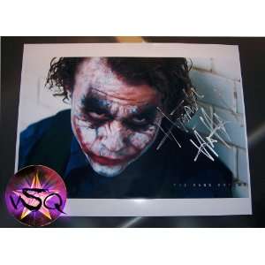 The Dark Knight Signed By Heath Ledger The Joker Autographed 