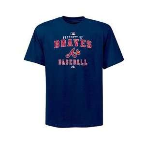 Atlanta Braves Youth AC Property of T shirt by Majestic Athletic 