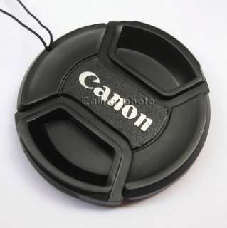 58mm Canon front Center pinch Snap on Len Lens Cap Cover with Cord 