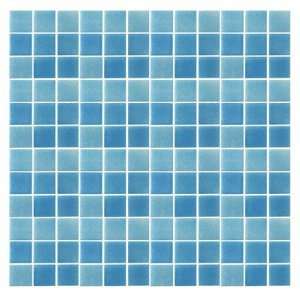   Light Blue 1 x 1 Recycled Glass Mosaic in Blue