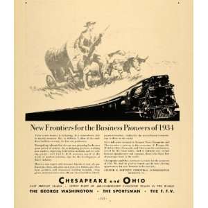  1933 Ad Chesapeake Ohio Pioneer Sportsman Train F.F.V 