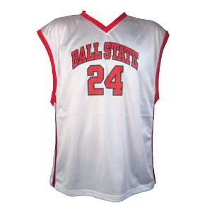  New STARTER Mens Ball State Basketball Jersey   White/Red 