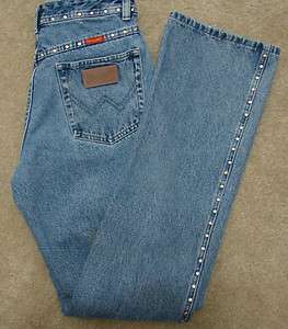   Ladies Studded Wrangler Boot Cut Jeans 11MWZRD 100% Cotton (7/36) Mint