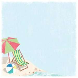 Just Beachy Beach Chair 12 x 12 Double Sided Paper 
