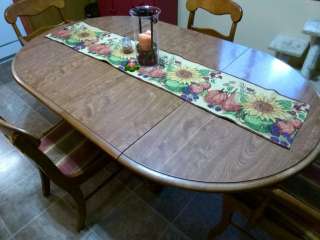 Ethan Allen ROUND OVAL Kitchen Dining Room Table W/ Pedestal Base Set 