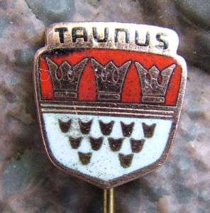1960s Taunus Rare German Made Ford Car Hood Emblem Pin  