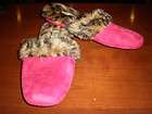 NEW PATRICIA GREEN RED AND ANIMAL PRINT WOMENS SLIPPERS SIZE 9